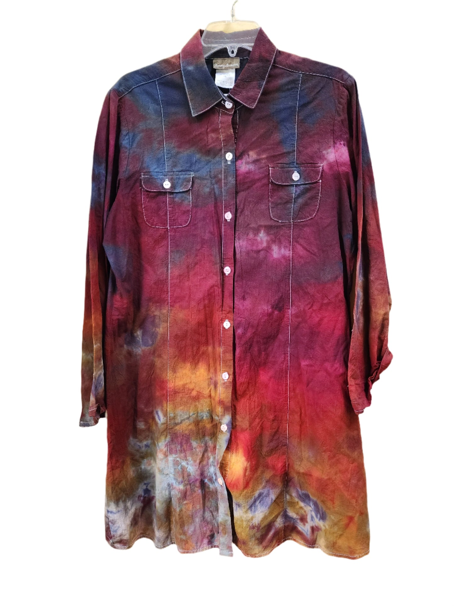 Large Boho Hand Painted Tie Dye Dress