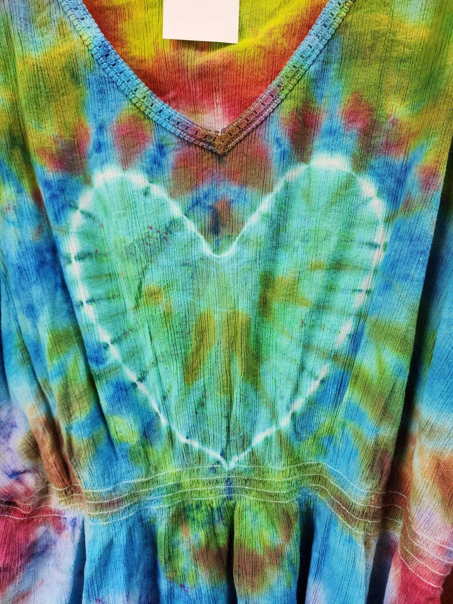 4x Heart Rainbow Tie Dye Blouse