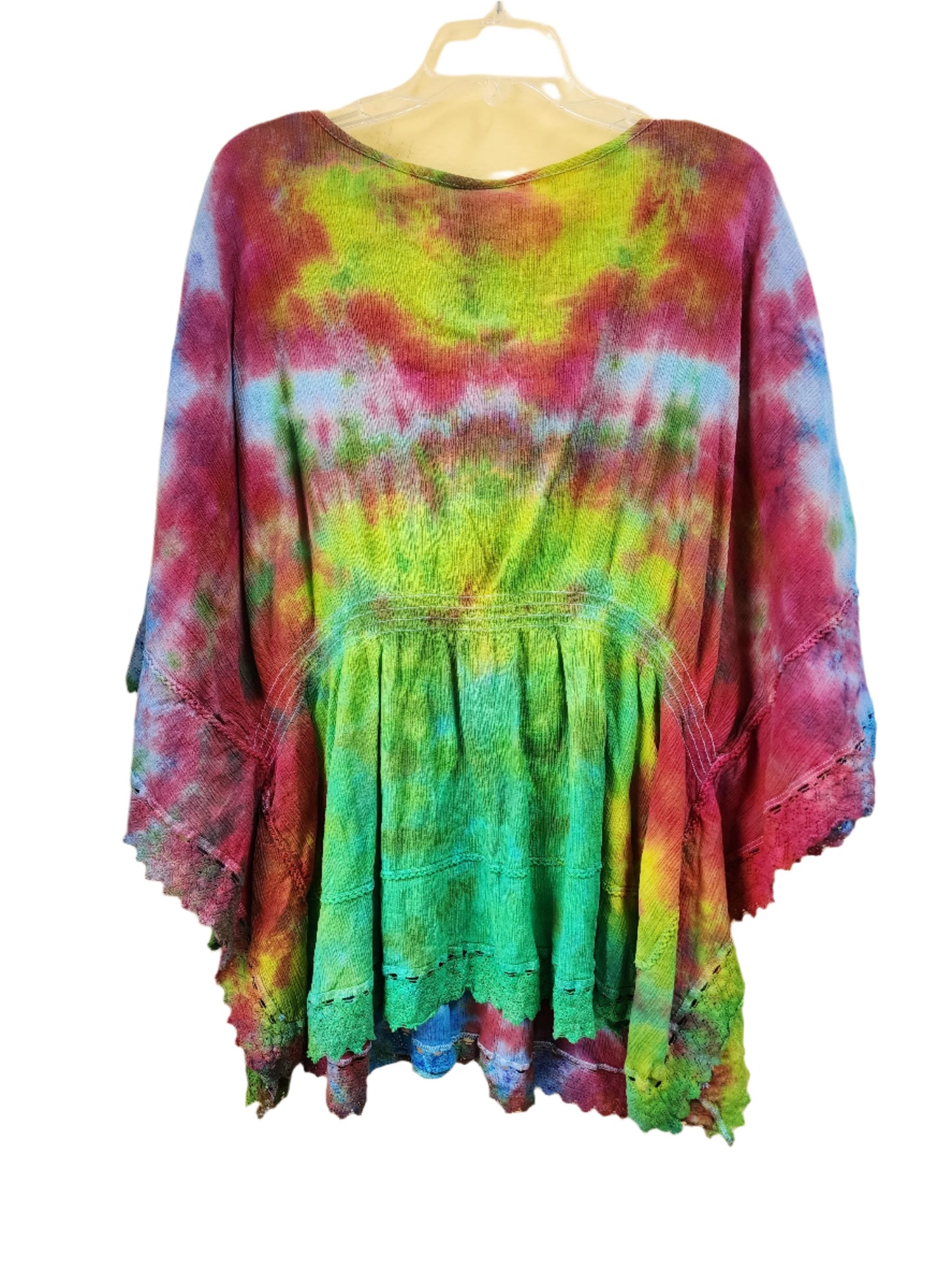 4x Heart Rainbow Tie Dye Blouse