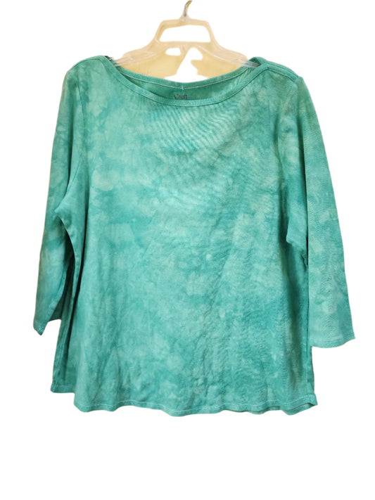 2x Sea foam melty tie dye shirt 3/4 sleeve top