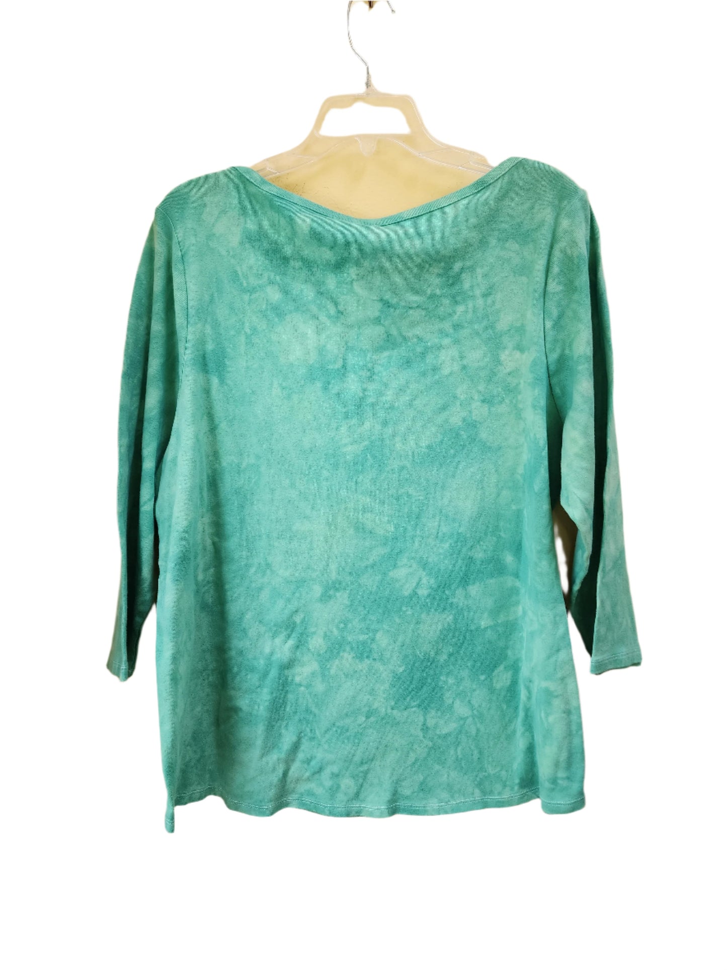 2x Sea foam melty tie dye shirt 3/4 sleeve top