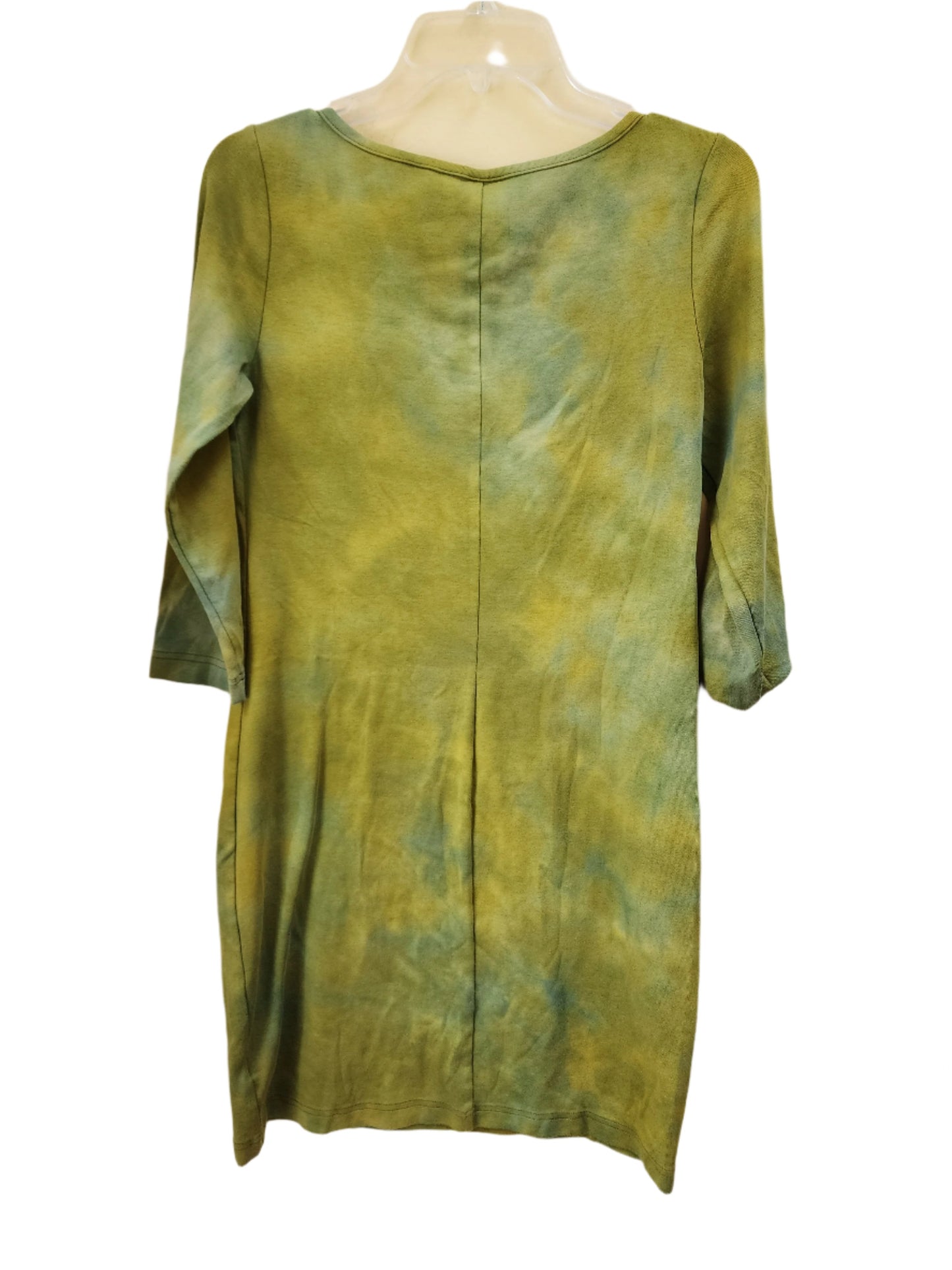 Medium Melty Green Vibe Tie Dye 3/4 sleeve dress