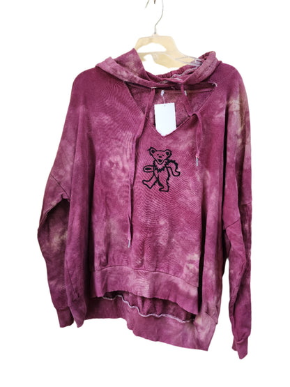 2x Dancing Bear Peek-a-boo tie dye hoodie