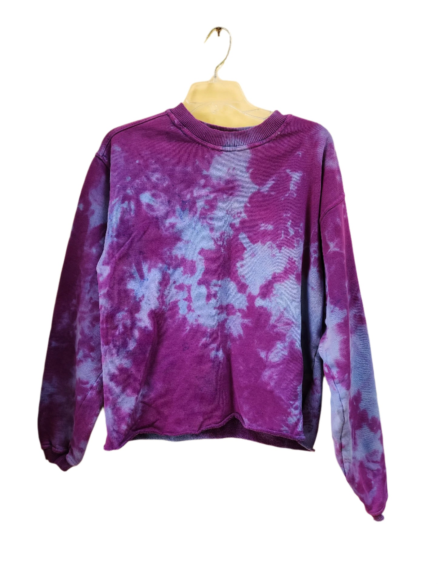 Medium Vintage upcycled comfy cropped tie dye sweatshirt