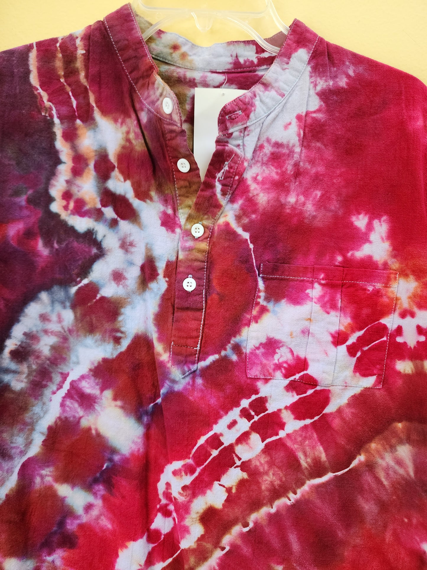 Medium Button up short sleeve tie dye shirt