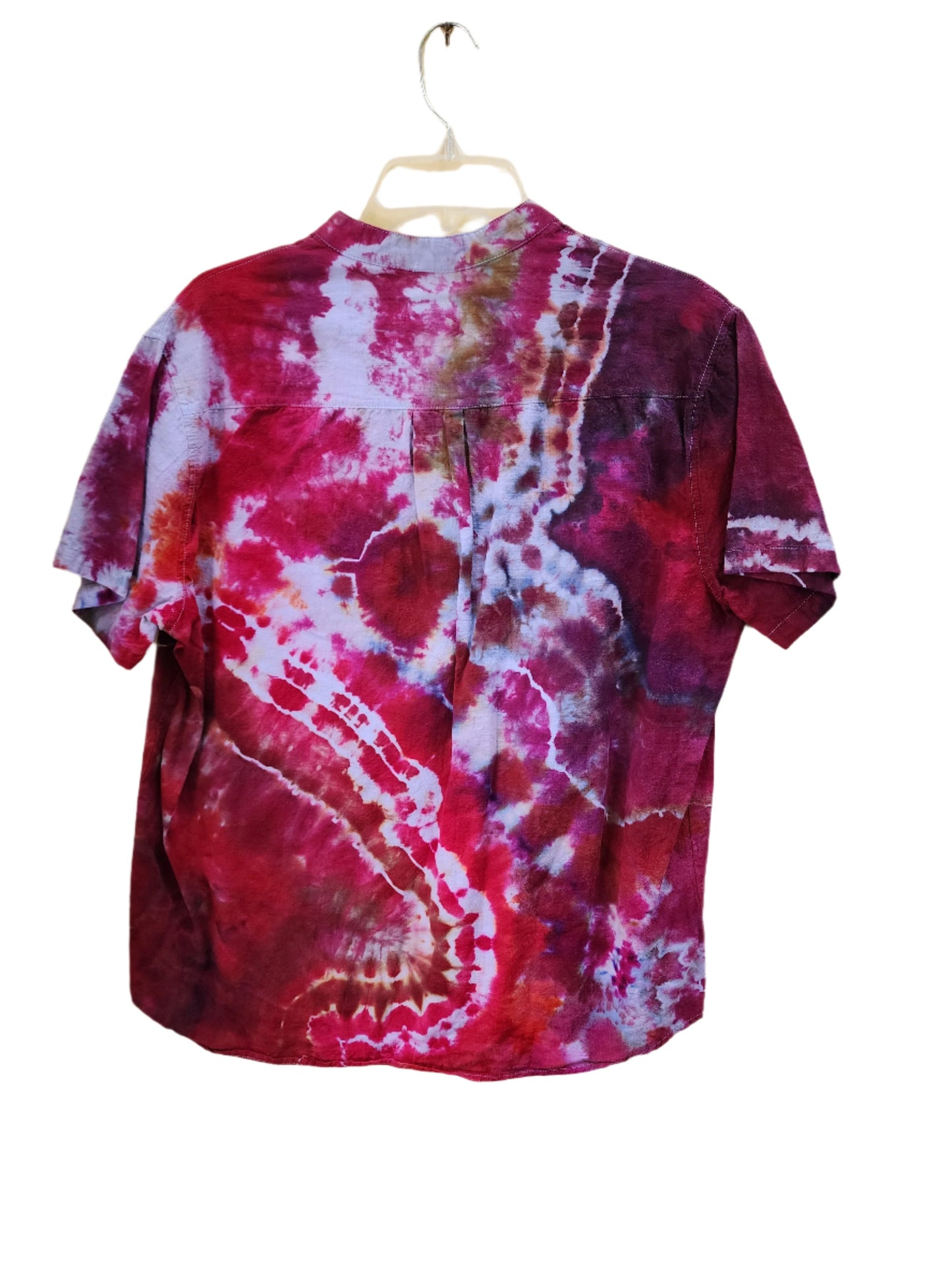 Medium Button up short sleeve tie dye shirt