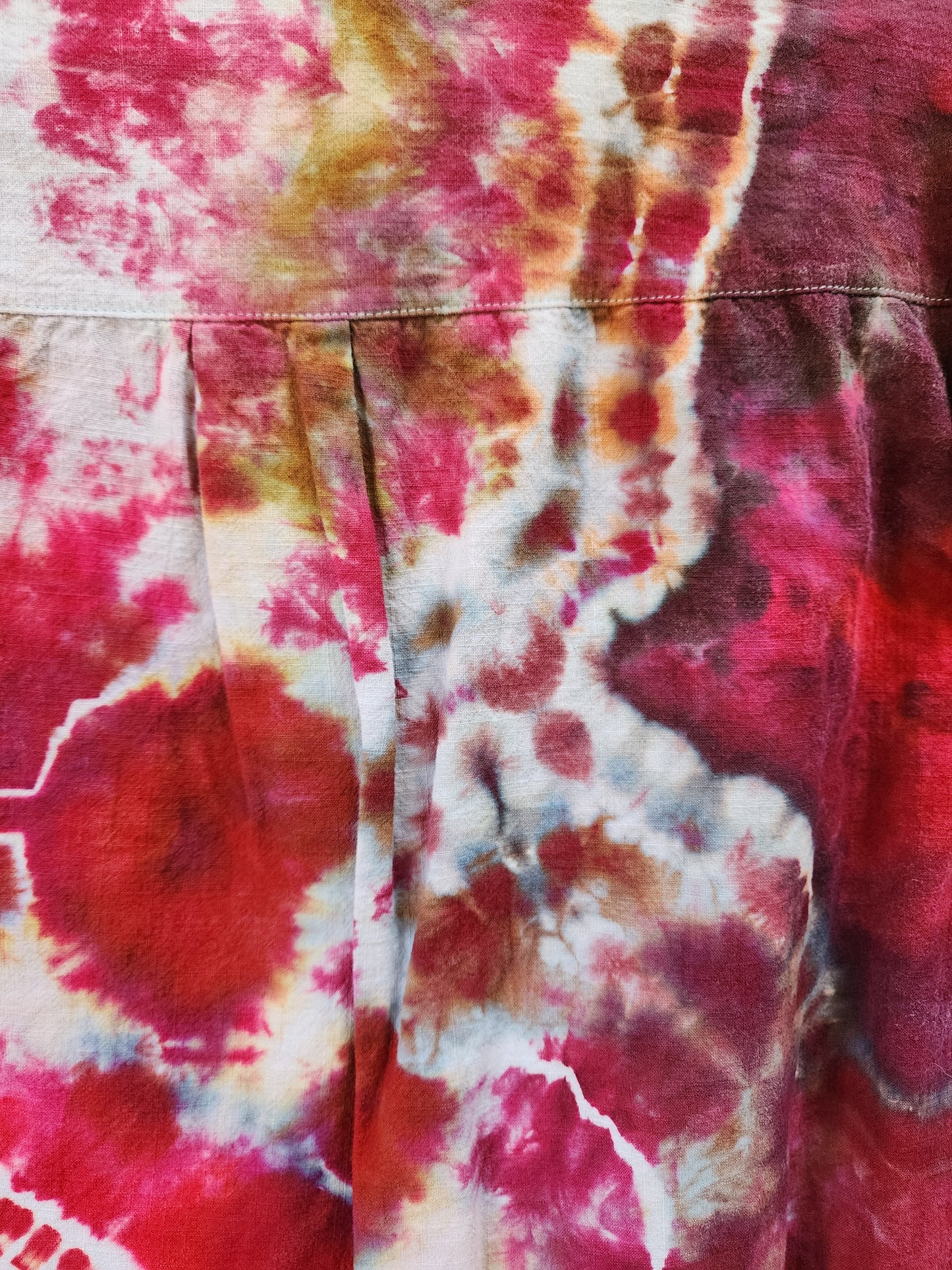 Medium Button up short sleeve tie dye shirt