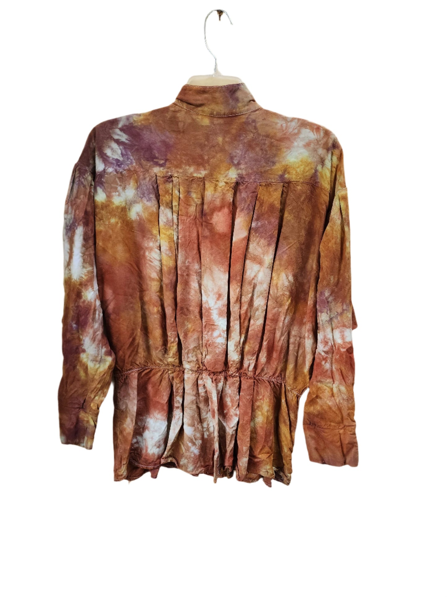 Large Vintage 80s/90s Tie Dye Melt Blouse