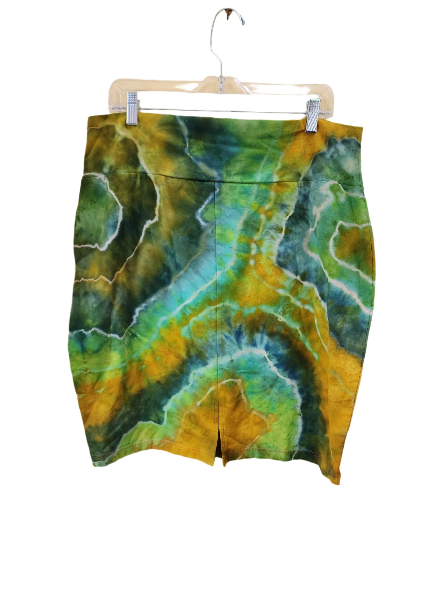 2x Earthy Green Geode Tie Dye Skirt