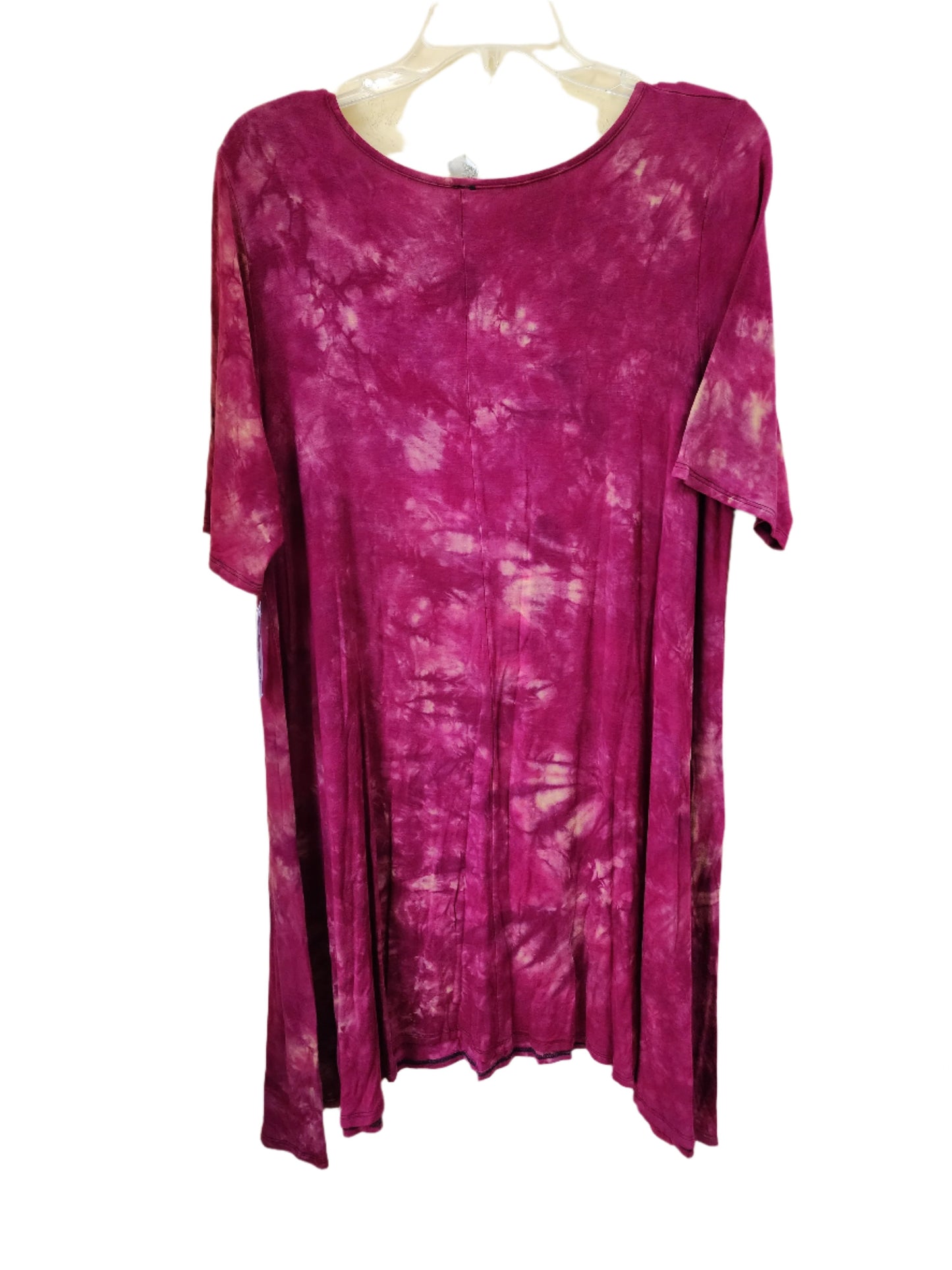 2x Flower of Life Raspberry melt tie dye dress