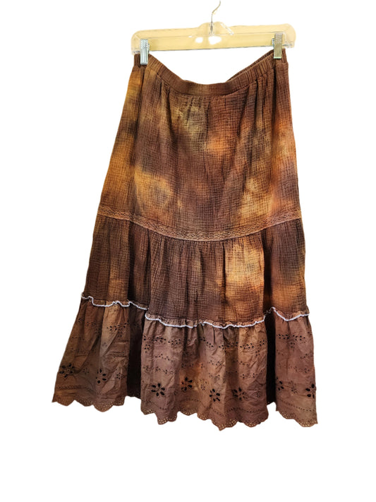 Medium neutral melt boho tie dye skirt