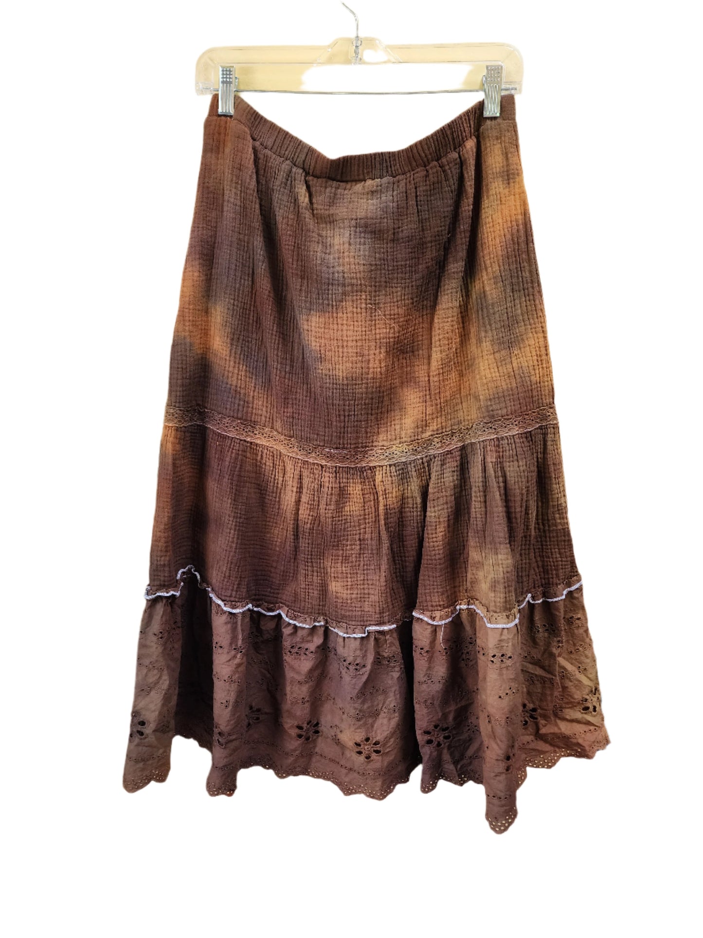 Medium neutral melt boho tie dye skirt