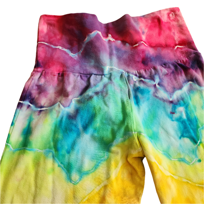 Medium Rainbow Geode Tie Dye Bell Bottoms 32" inseam