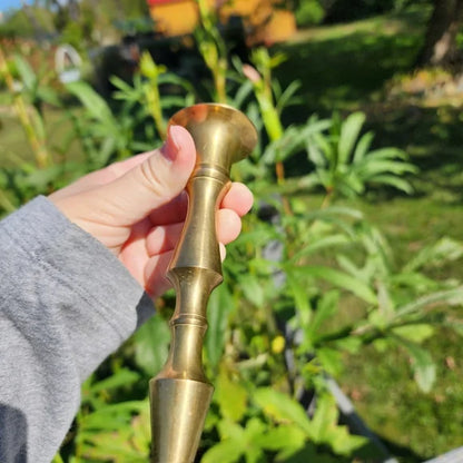 Vintage Brass Candlestick Holders 8 inches tall sturdy brass set of 2