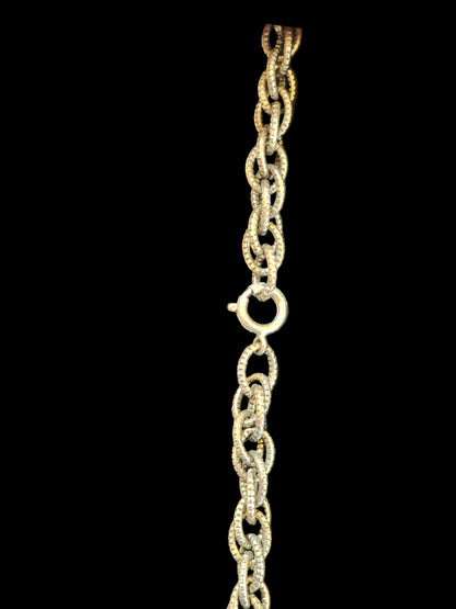 Vintage 1970s White Owl Pendant Gold Chain Necklace