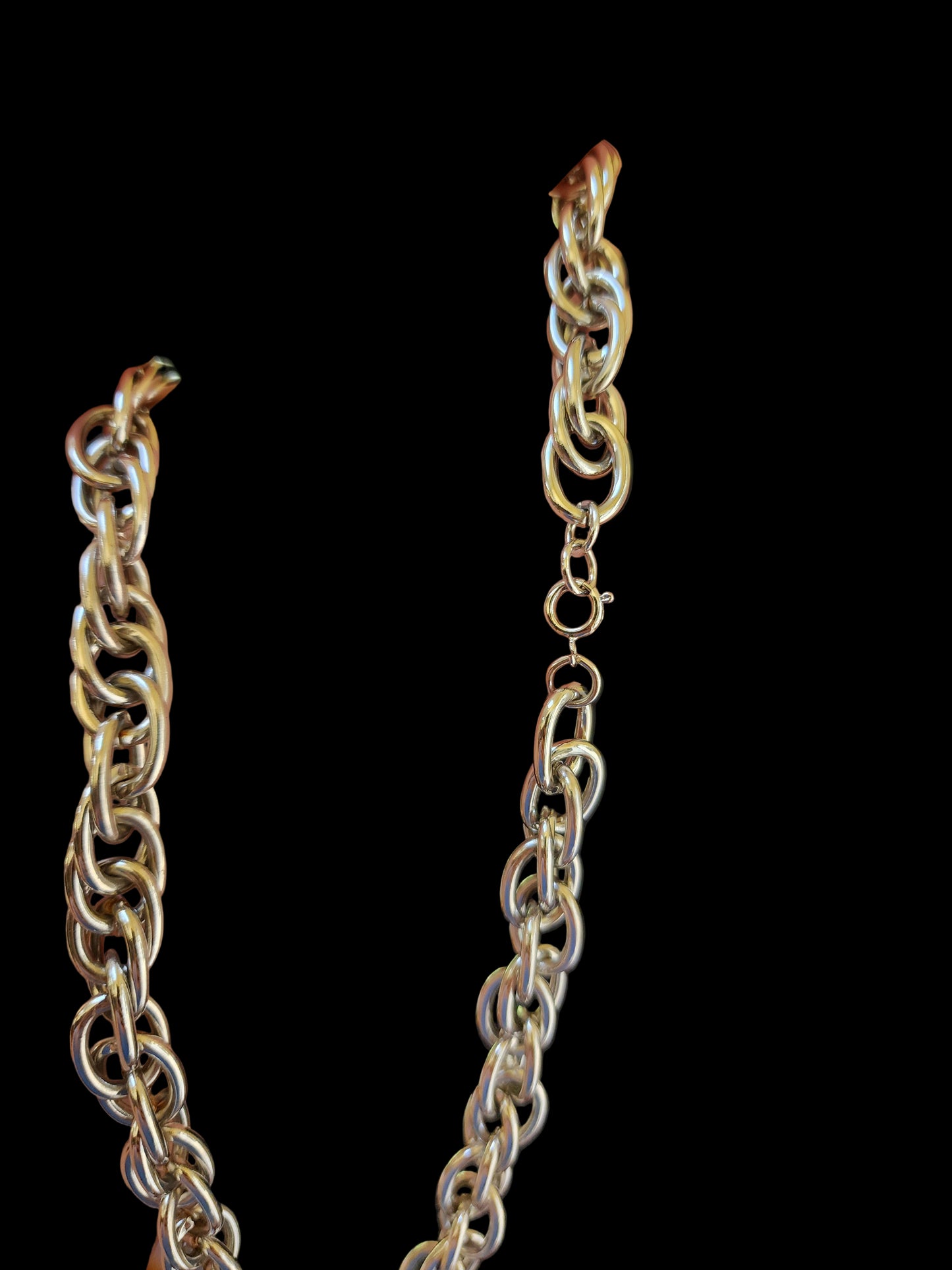 Vintage Chunky Silver Tone Metal Chain 24"