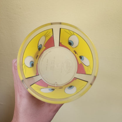 Vintage 1991 Tweety Bird Plastic Drinking Cup 90s Nostalgic Drinkware