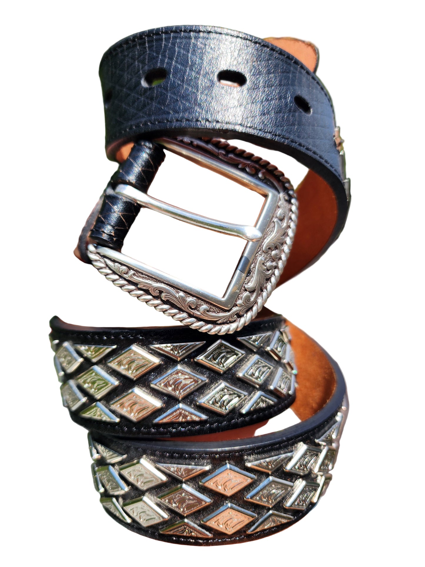 Ariat Black Metal Diamond Size 40 Belt Pre-loved
