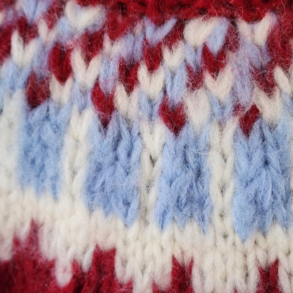 Vintage Fair Isle Chunky Handknit Italian Wool Sweater