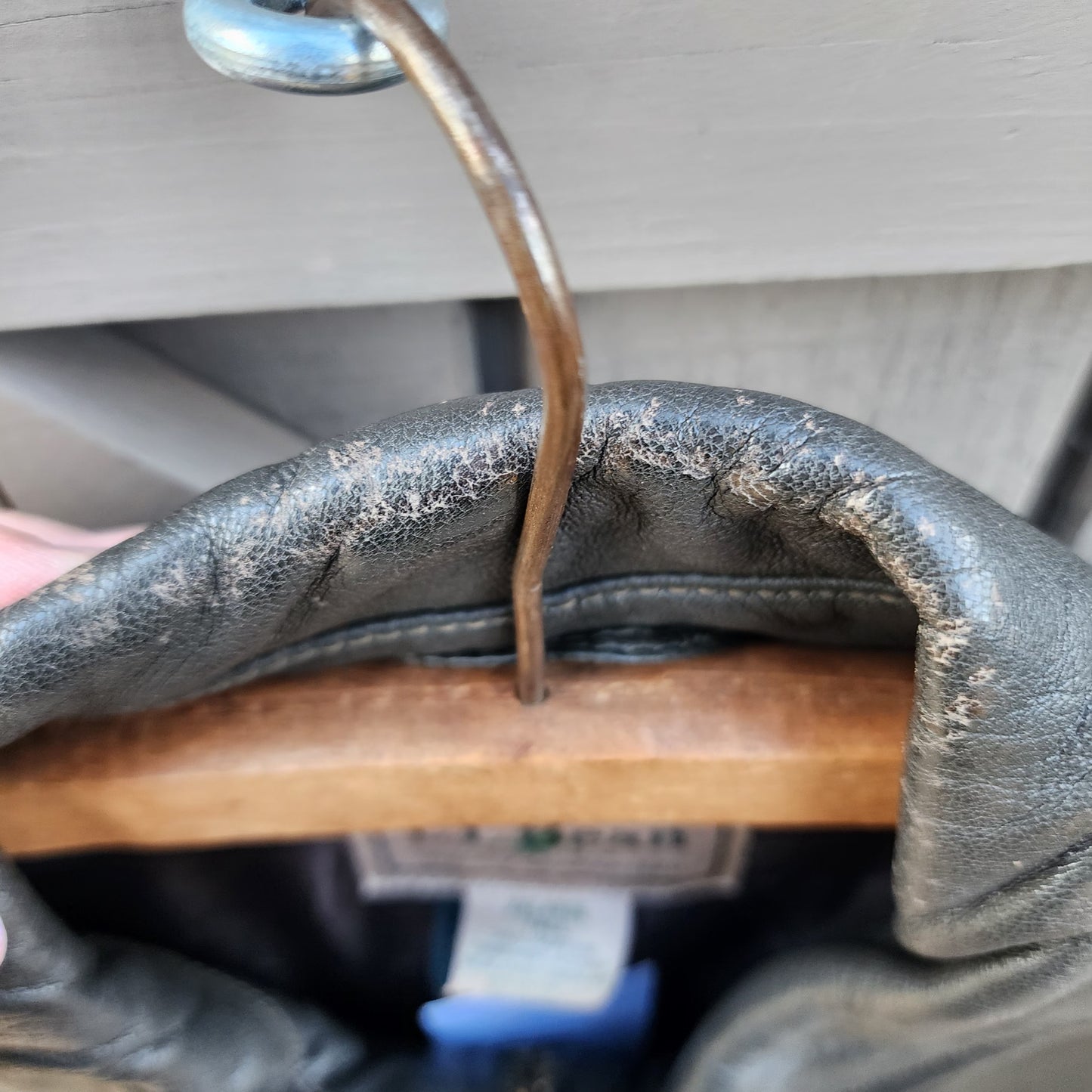 Vintage L.L. Bean 2X Tall Goatskin Leather Bomber Jacket Green/Brownish Aviator