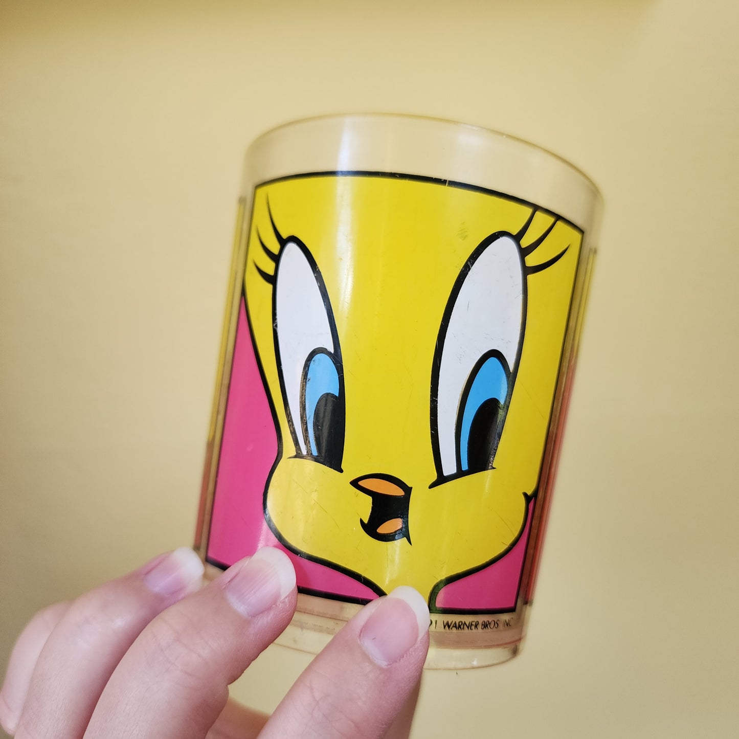 Vintage 1991 Tweety Bird Plastic Drinking Cup 90s Nostalgic Drinkware