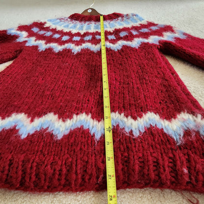 Vintage Fair Isle Chunky Handknit Italian Wool Sweater