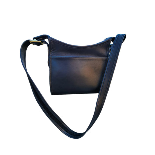 Vintage Coach #9997 "Legacy Small Zip" Black Leather Crossbody Bag Purse