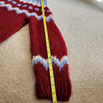 Vintage Fair Isle Chunky Handknit Italian Wool Sweater