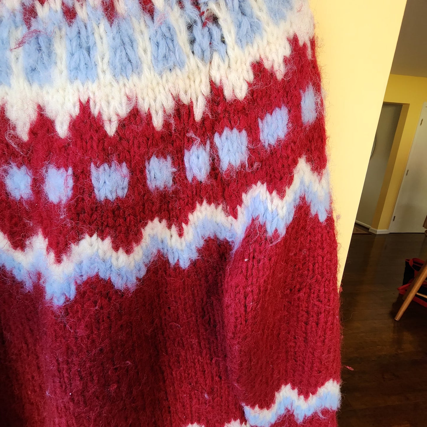 Vintage Fair Isle Chunky Handknit Italian Wool Sweater