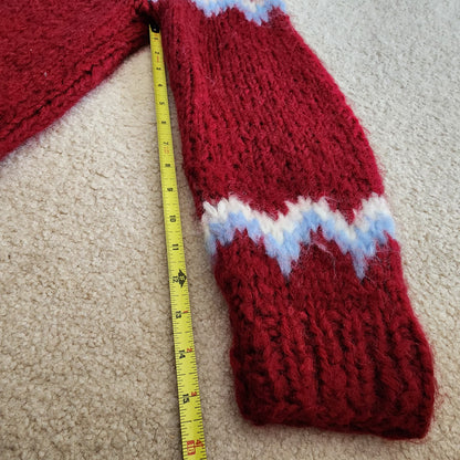 Vintage Fair Isle Chunky Handknit Italian Wool Sweater