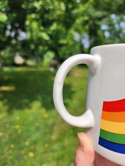 Vintage Rainbow Mug Coffee Cup 1987 FTD Made In Korea
