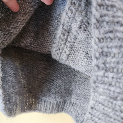 Vintage Handknit Icelandic Wool Cardigan Sweater Medium