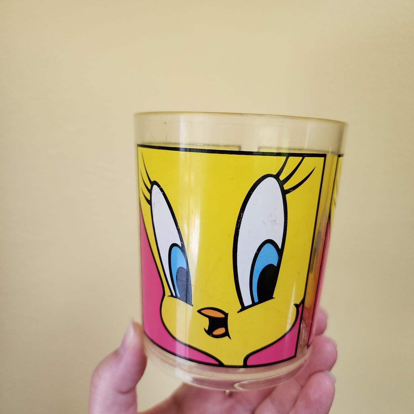 Vintage 1991 Tweety Bird Plastic Drinking Cup 90s Nostalgic Drinkware