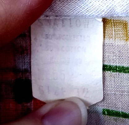 Vintage 70s Size XS Orange Yellow Green Patchwork Shorty Romper Playsuit Jumpsuit