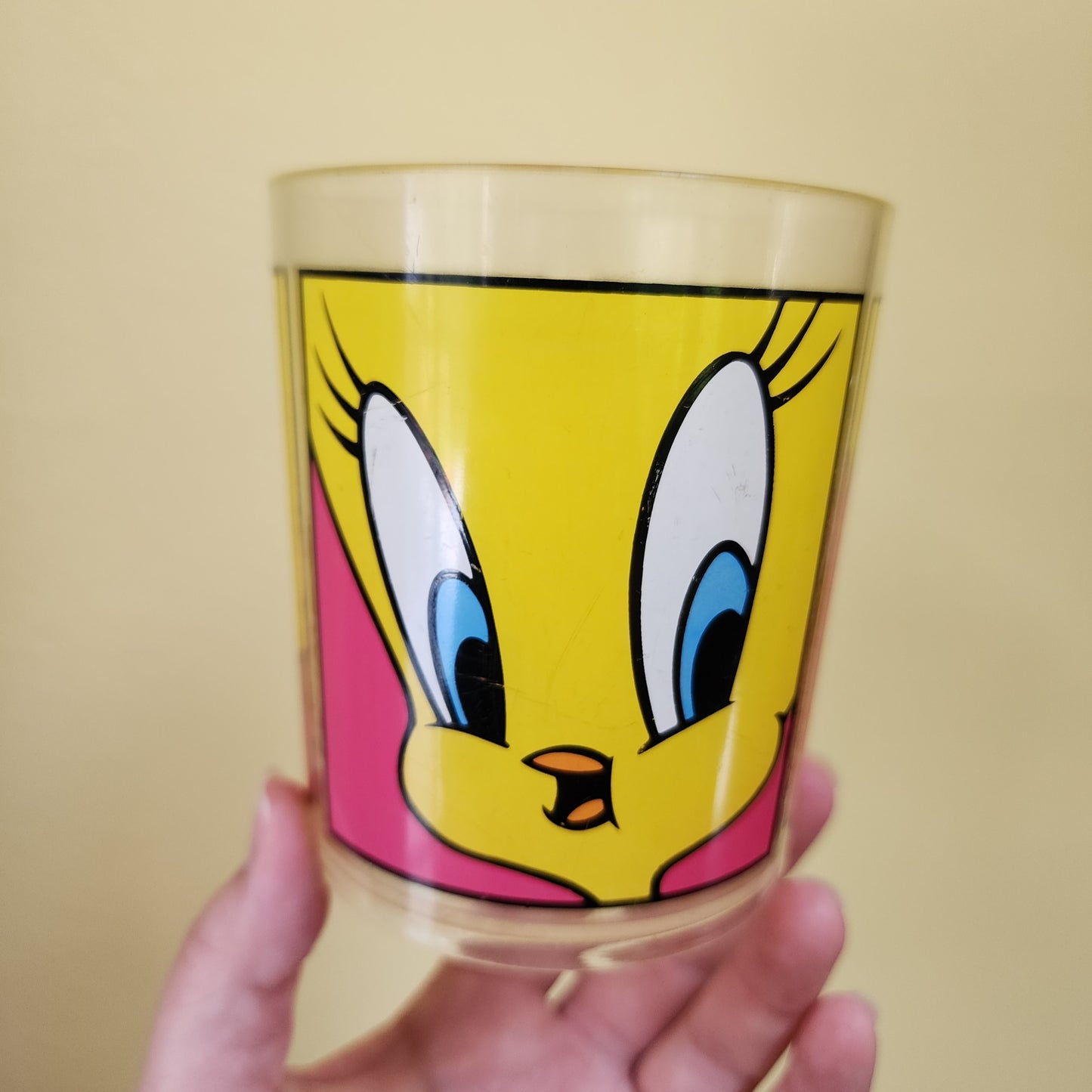 Vintage 1991 Tweety Bird Plastic Drinking Cup 90s Nostalgic Drinkware