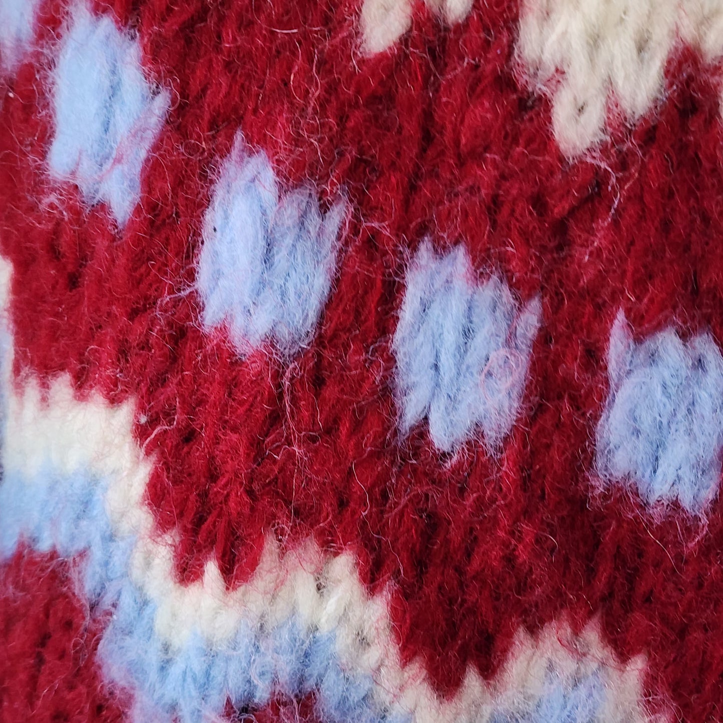 Vintage Fair Isle Chunky Handknit Italian Wool Sweater