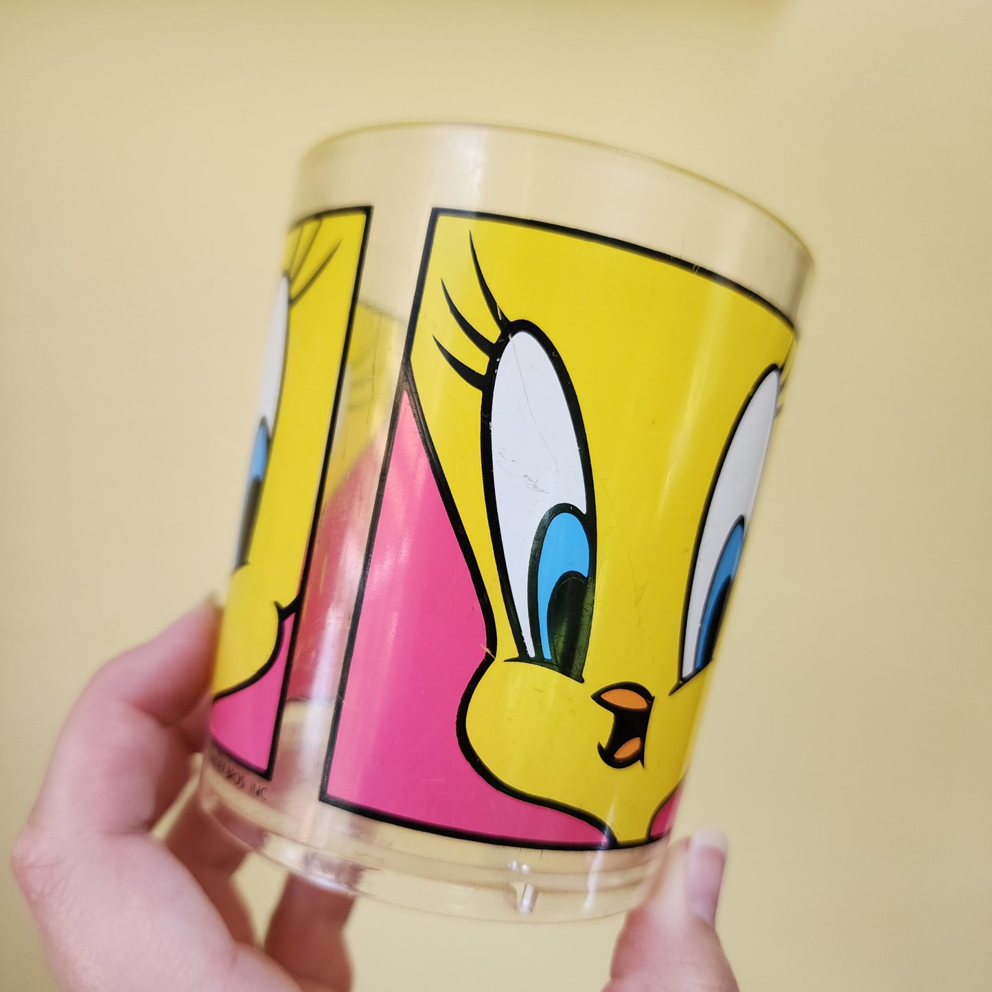 Vintage 1991 Tweety Bird Plastic Drinking Cup 90s Nostalgic Drinkware
