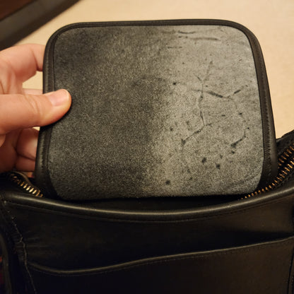 Vintage Coach #9997 "Legacy Small Zip" Black Leather Crossbody Bag Purse