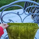 Ramblewood Vintage 60s/70s Orange Yellow Butterfly Pillow With Green Velvet
