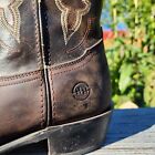 *Second Hand* Women's 8.5 Double H Western Cowboy Boot Brown Country Leather Boot Pre-owned