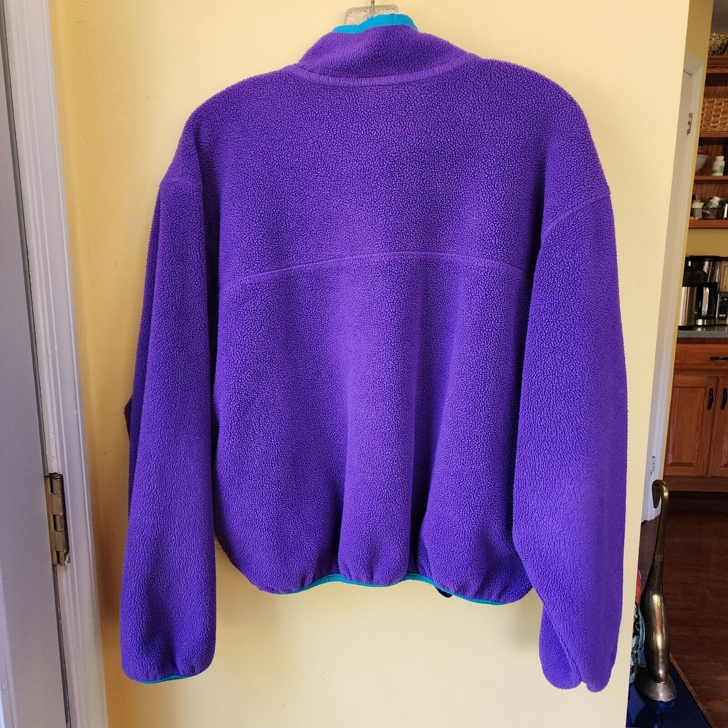 Vintage L.L.Bean 1/4 Snap Fleece Pullover Womens Large Purple Sweater Jacket 90s