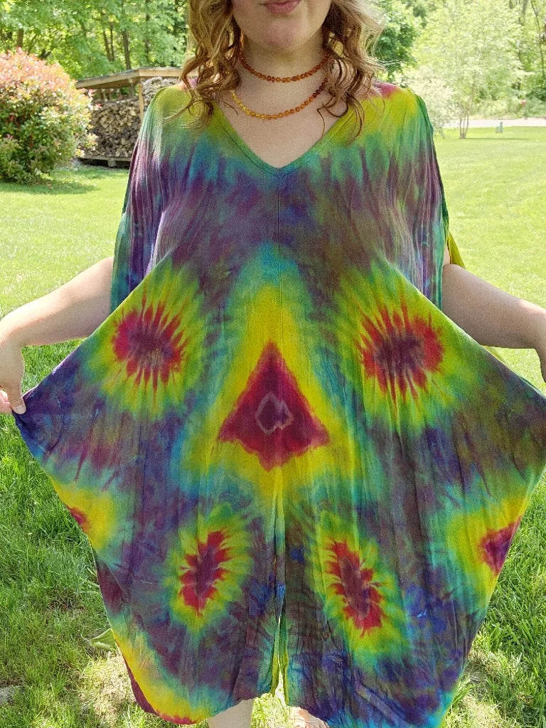 Rainbow shape shift kaftan one size