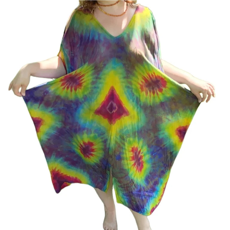 Rainbow shape shift kaftan one size